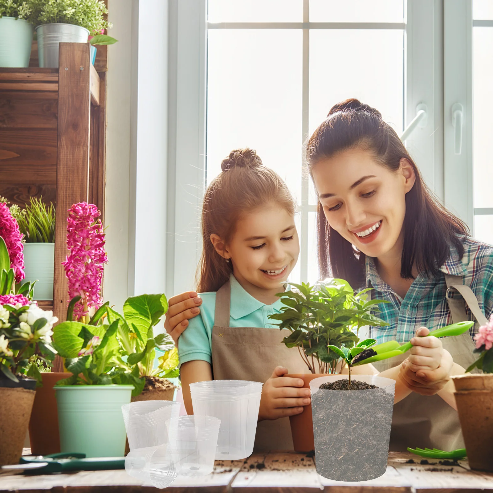 

36pcs Plastic Plant Pot With Drainage Holes Multipurpose Seedling Containers For Indoor Outdoor Gardening Succulents Flower Pots