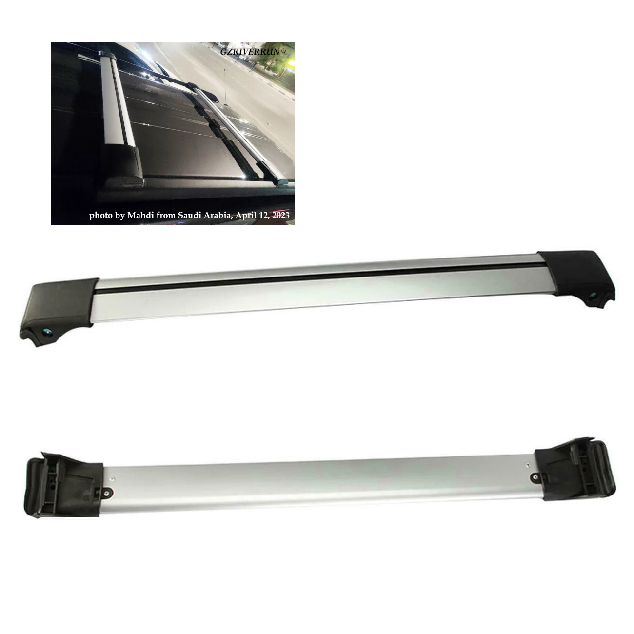 Car Roof Rack Bar Cross 99-105cm Pair Universal Cargo Luggage Kayak Ceiling for Lexus Toyota LC100 Land Cruiser 200 Prado ...