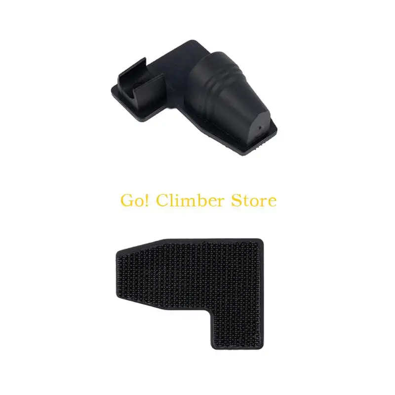 Q84C Dark Finish Cable End Holder Base for Helmet Gear, Slot Section Body with Clip Stop, Pair Mount Bases for Cable Placement