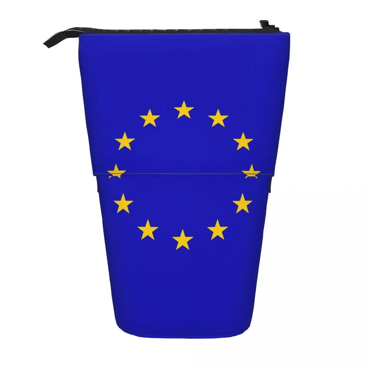 EU Flag Reversible Pencil Case Pen Holder Storage Stationery Supplies Big Capacity Pen Box Pencil Bag for Kids Gifts