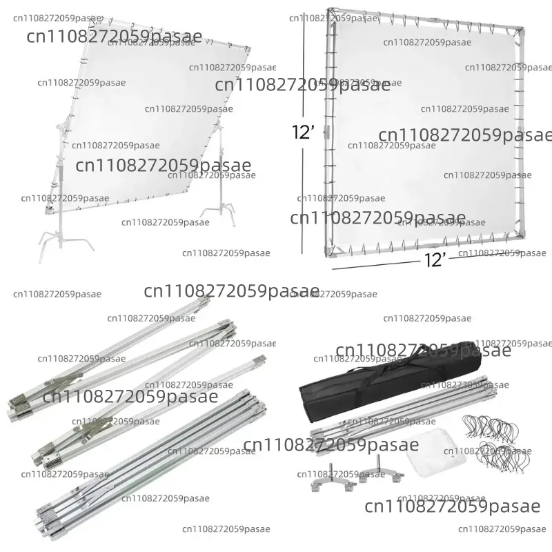 Portable Frame Light-Modifying Panel, Foldable Sunlight Kit, 12' × 12' / 3.6 m × 3.6 m