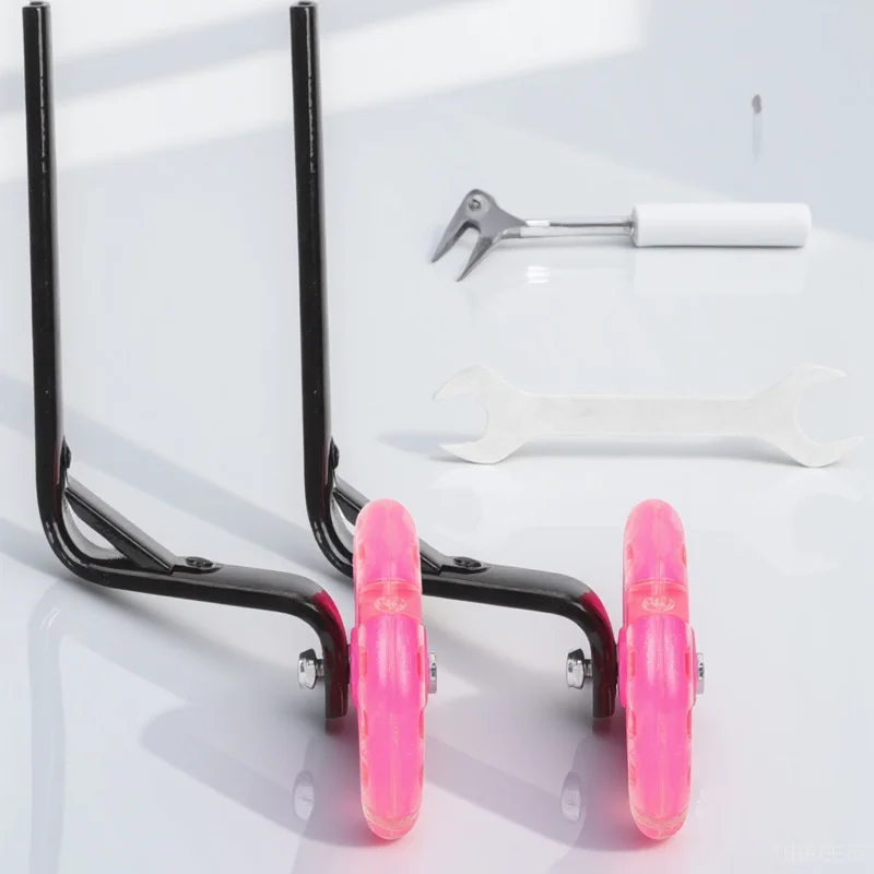 

Kids Bicycle Training Wheels Set for 12-20 Inch Bikes Flashing Wheel Design Child Safety Riding Auxiliary Wheels