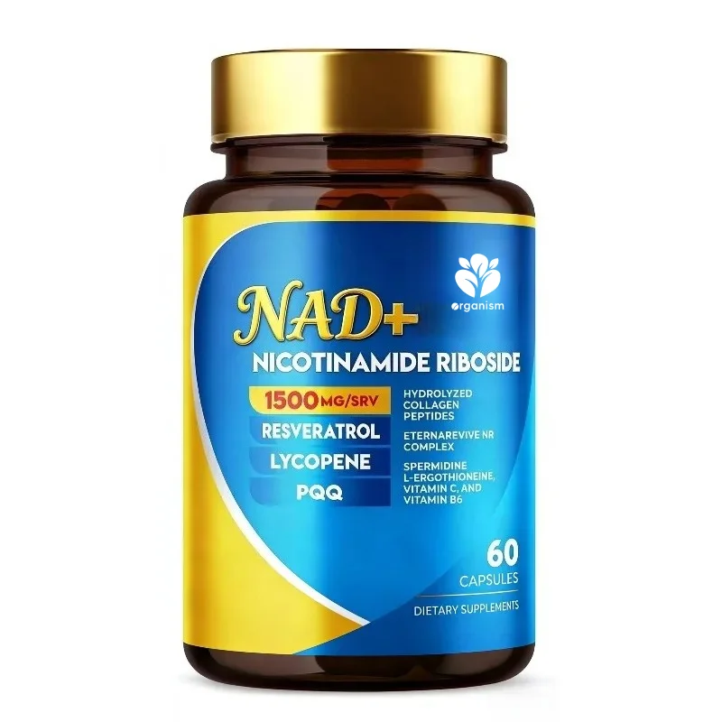 

NAD capsules contain PQQ, resveratrol, lycopene, L-ergothionein, and collagen peptide cell energy and cell support -60 capsules