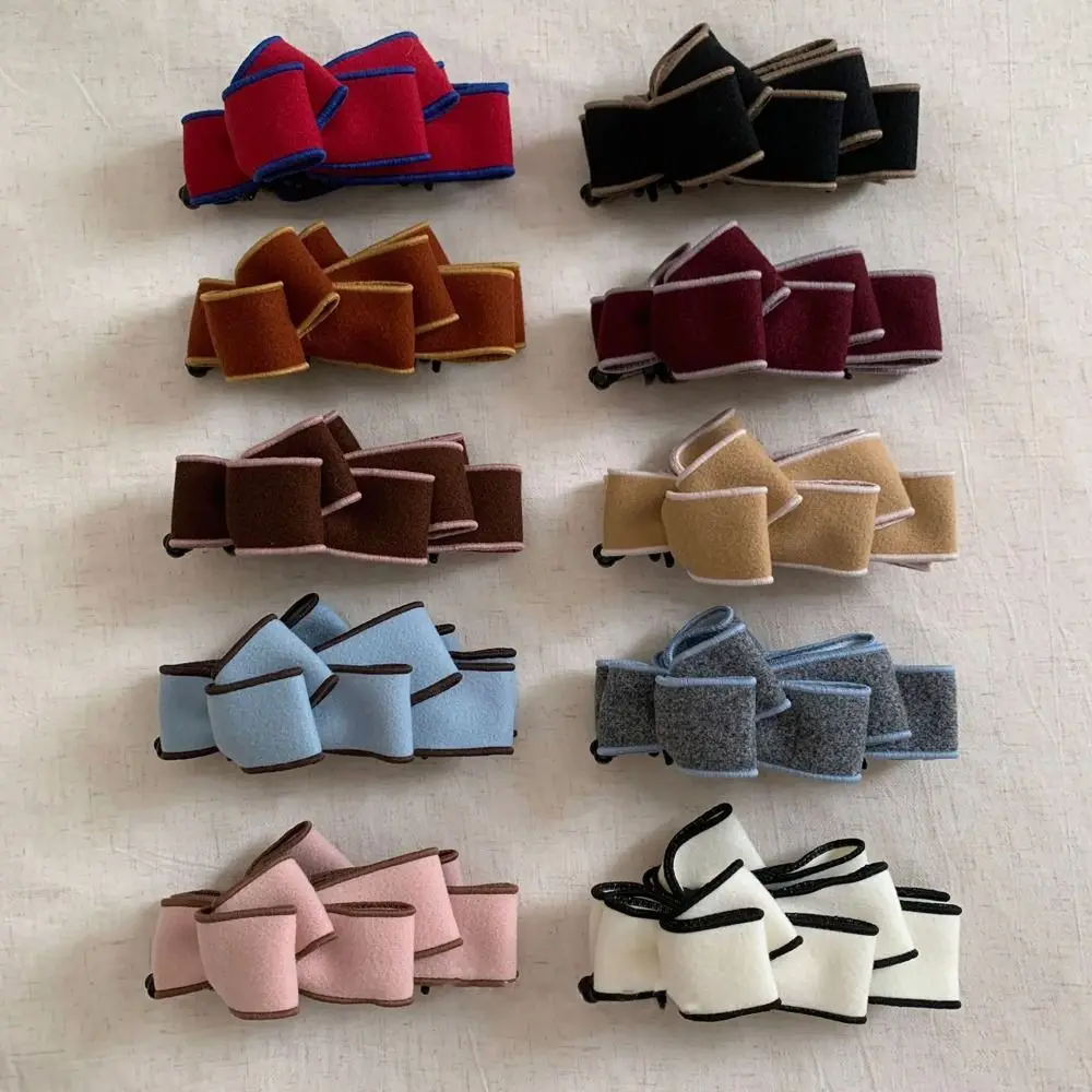 

Durable Sweet Bowknot Banana Clip Korean Style Creative Bow Vertical Clip Elegant Multi-layered Ponytail Holder Girls Gift
