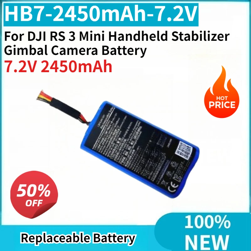 High Quality New HB7-2450mAh-7.2V Replaceable Digital Battery for DJI RS 3 Mini Handheld Stabilizer Gimbal Camera Battery