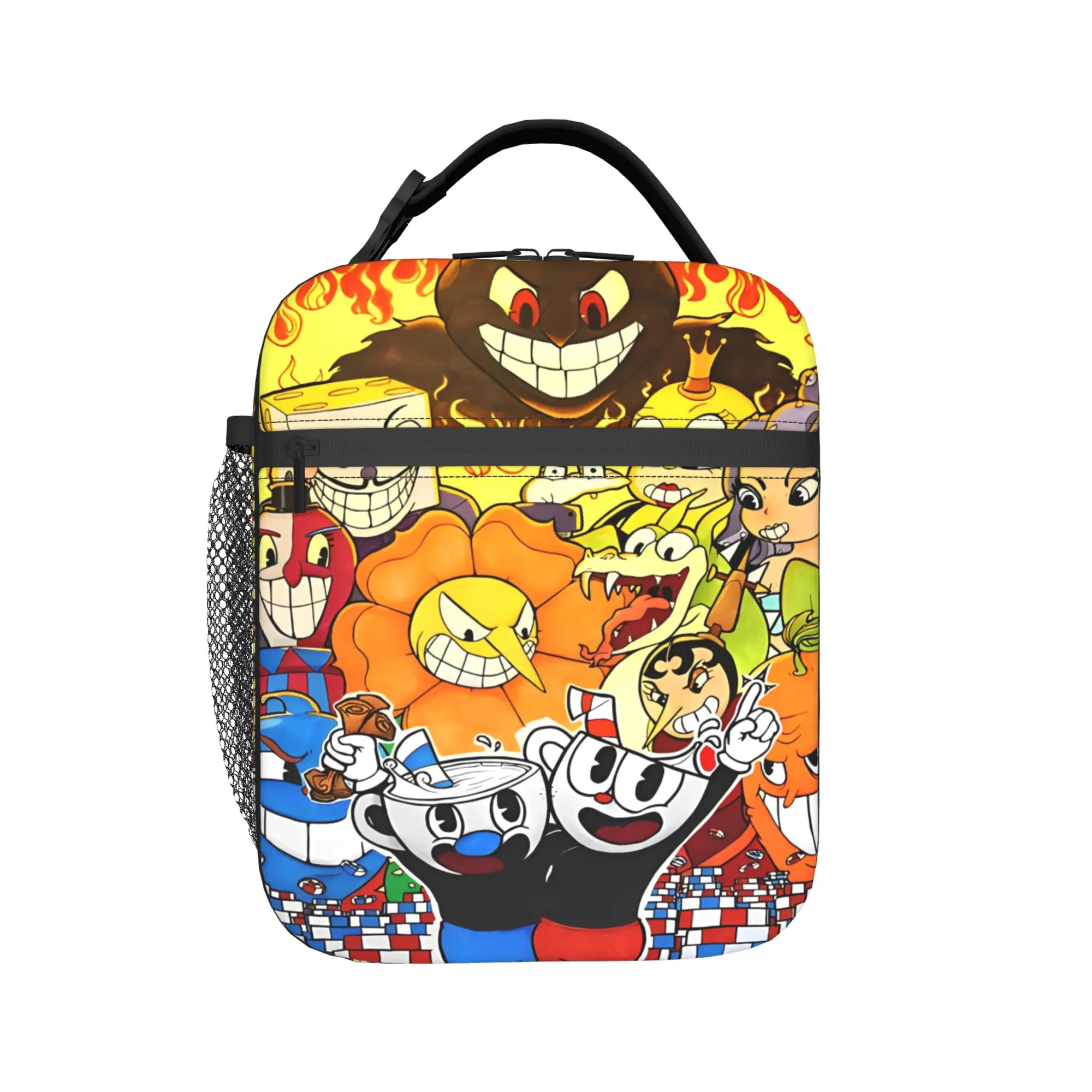 Cupheads Insulated Lunch Bags Leakproof Don't Deal with the Devil Reusable Thermal Bag Tote Lunch Box School  Picnic Bento Pouch