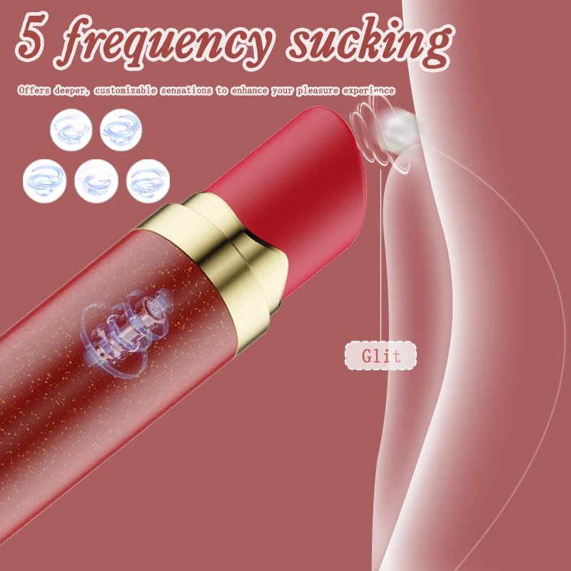 مص رصاصة هزاز الجنس لعب الكبار أحمر شفاه صغير هزاز مع 5 طرق شفط البظر محفز ألعاب جنسية للنساء