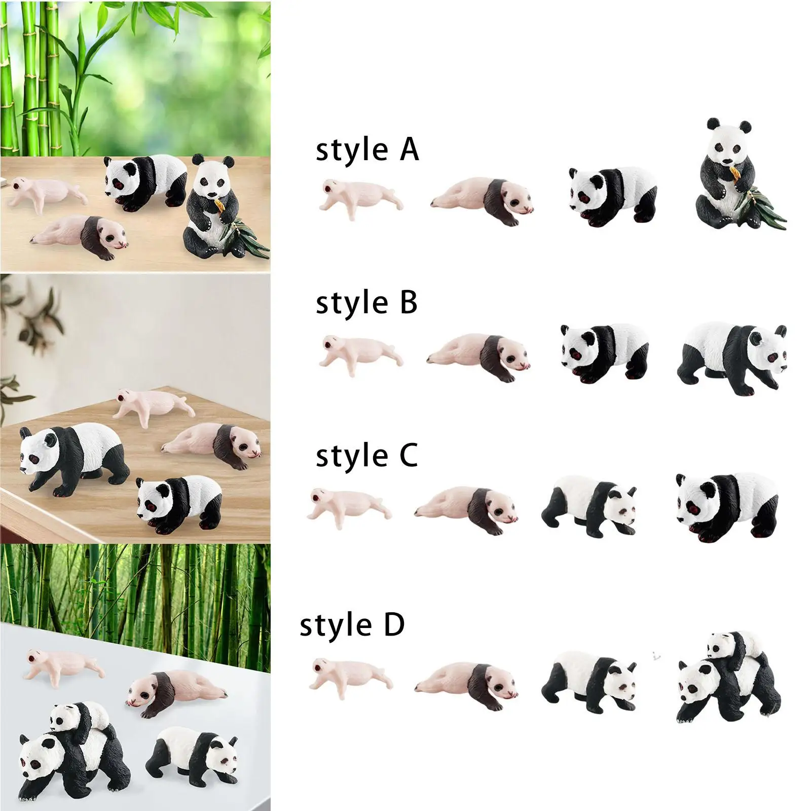 Lebenszyklus-Tierfiguren-Spielzeug, 4-stufige Panda-Spielzeuge für die Entwicklung von Jungen