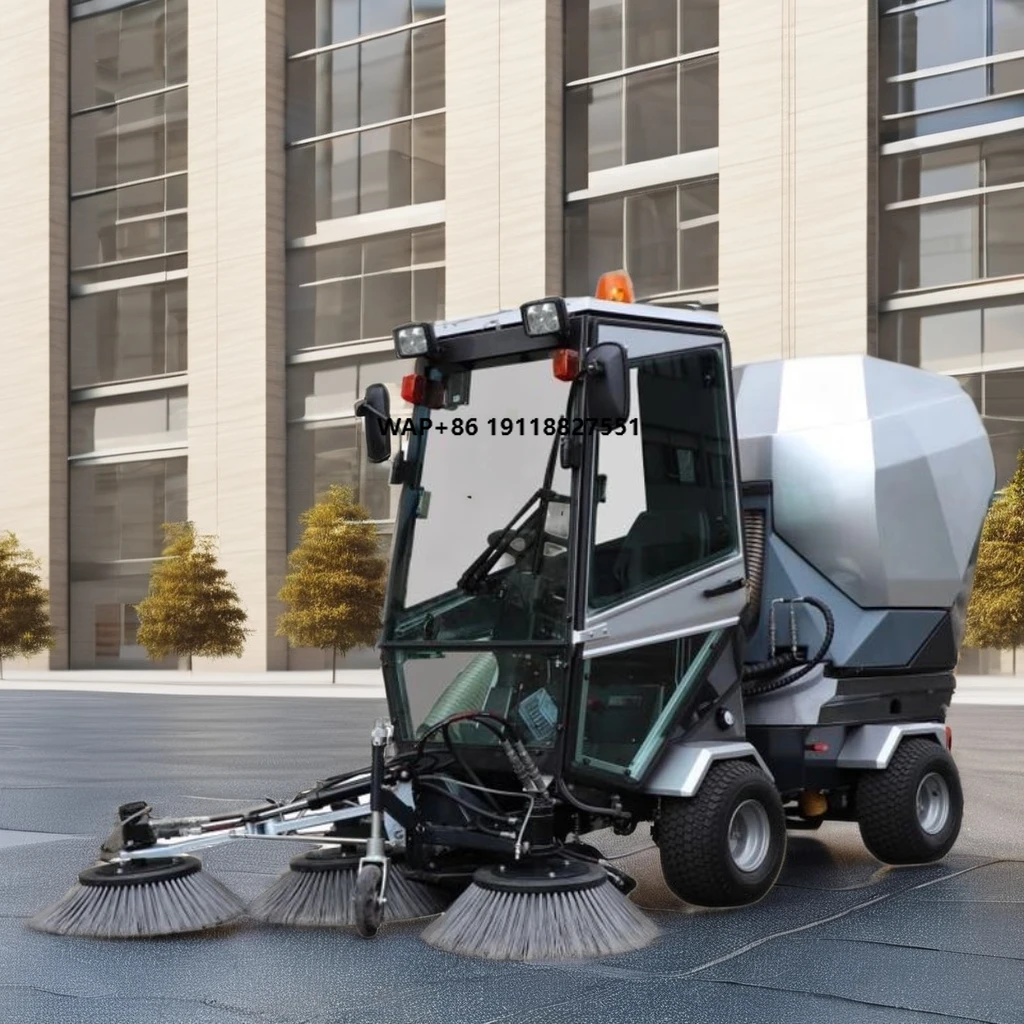 City Master Large Capacity Ride-On Floor Sweeper High-Pressure Street Municipal Cleaning Wheel Brush Motor New and