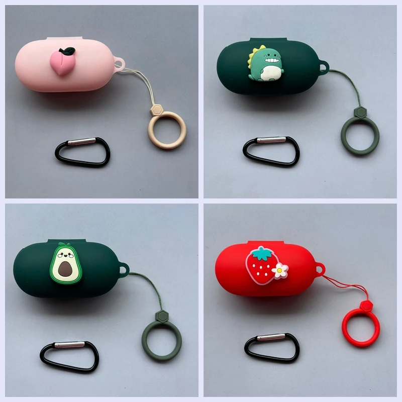 Cartoon For samsung galaxy buds+ /buds plus /buds123 case Anti loss ring hearphone Box Silicone  Earphone Case