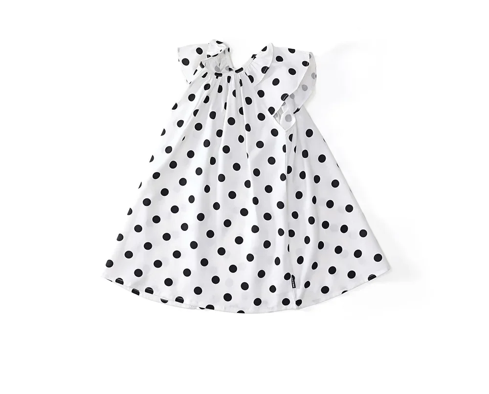 Girls Skirt 2026 Summer New Children's Clothing Korean Style Girl Baby Pok Dot Small Fly Sleeve Fashionable Halter Sweet Skirt