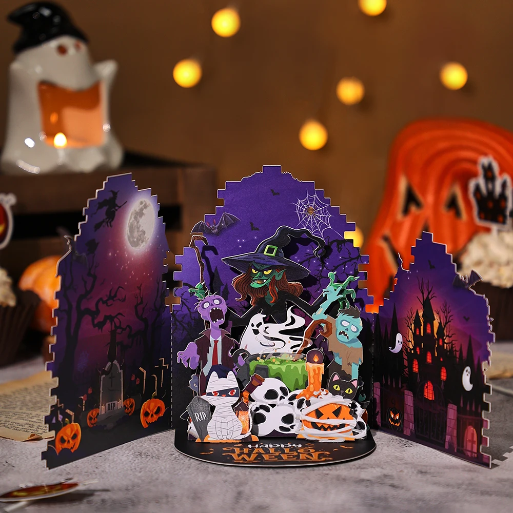 Bild 3: Happy Hallween Grußkarte, einzigartige gruselige Grußkarte