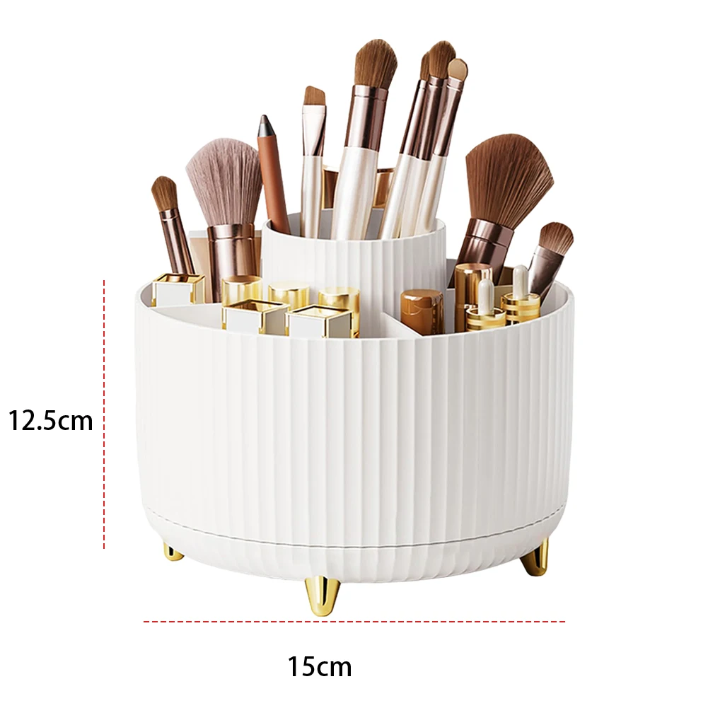 Вращающийся на 360 градусов держатель для кистей для макияжа, многофункциональный вращающийся держатель для кистей, настольный держатель для хранения ручек, карандашей, кисточек для макияжа