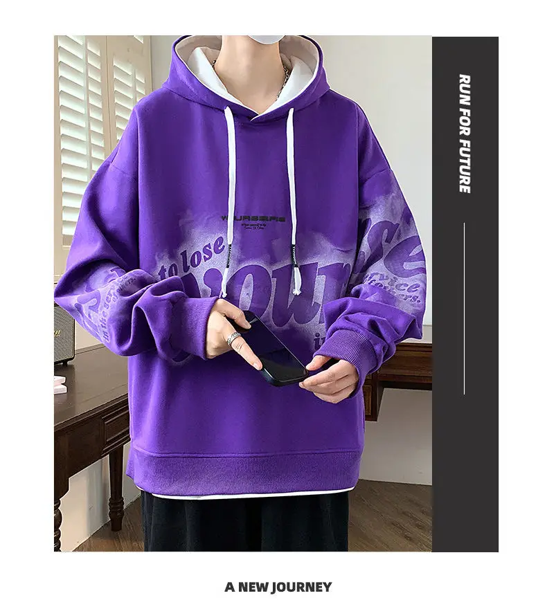 2026 Frühling Herbst Herren Casual Baumwoll-Hoodies Jugend Streetwear Pull-On Sweatshirts Slim Fit Pullover Outdoor Top Kapuzenpullover Kleidung – Detail 11