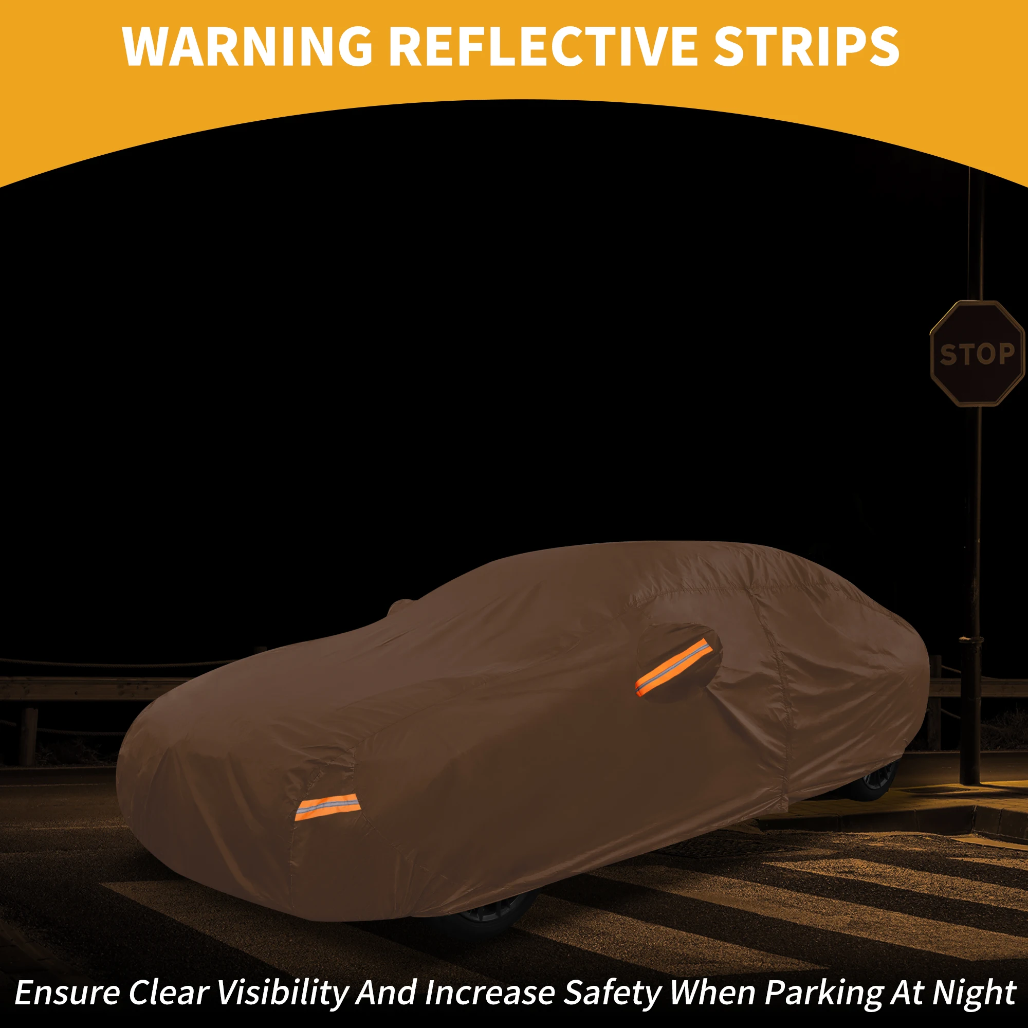Motoforti Car Cover All Weather for Acura TLX Orange Cotton with Left Zipper