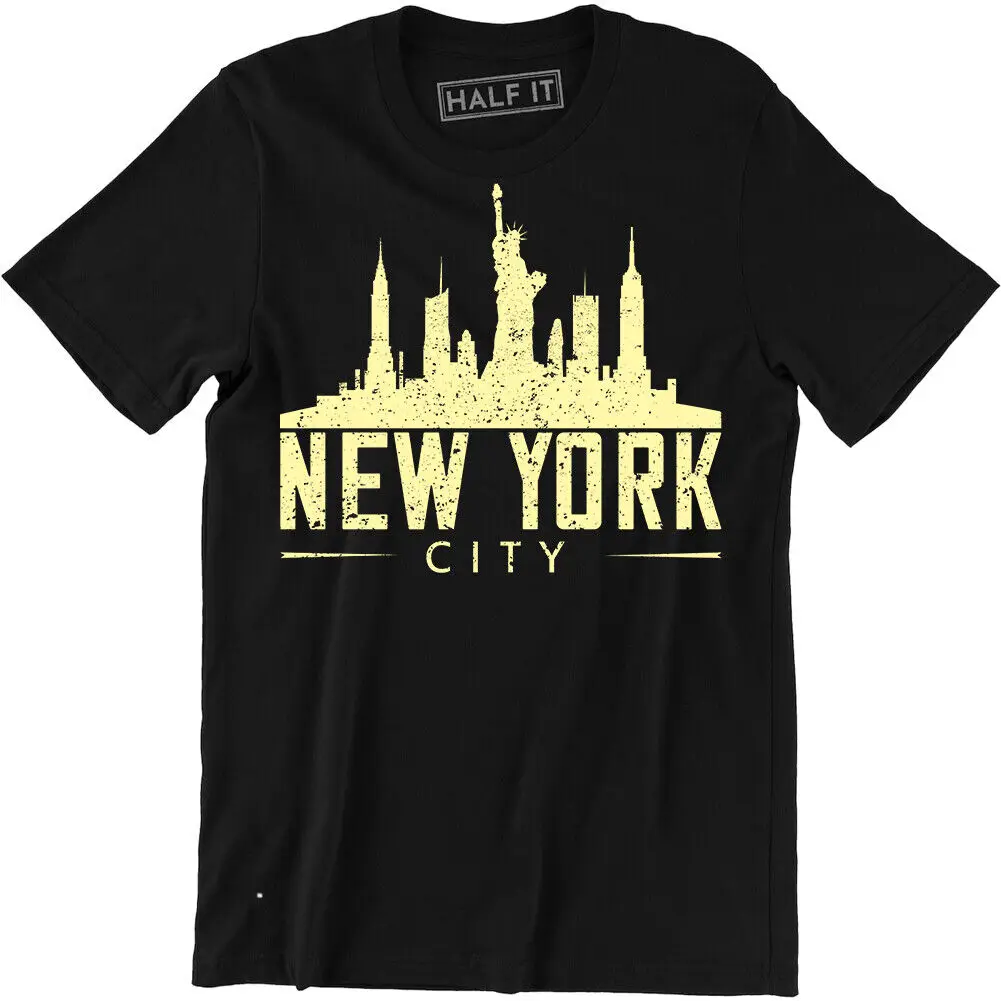 

New York City Home State USA Statue Of Liberty Manhattan Tee Men's T-shirt