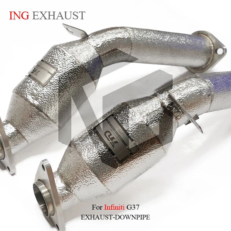 ING Exhaust Stainless Steel 304 Catalytics for Infiniti G37 3.7L Drain Secondary Tube Nozzler Performance Accessories System