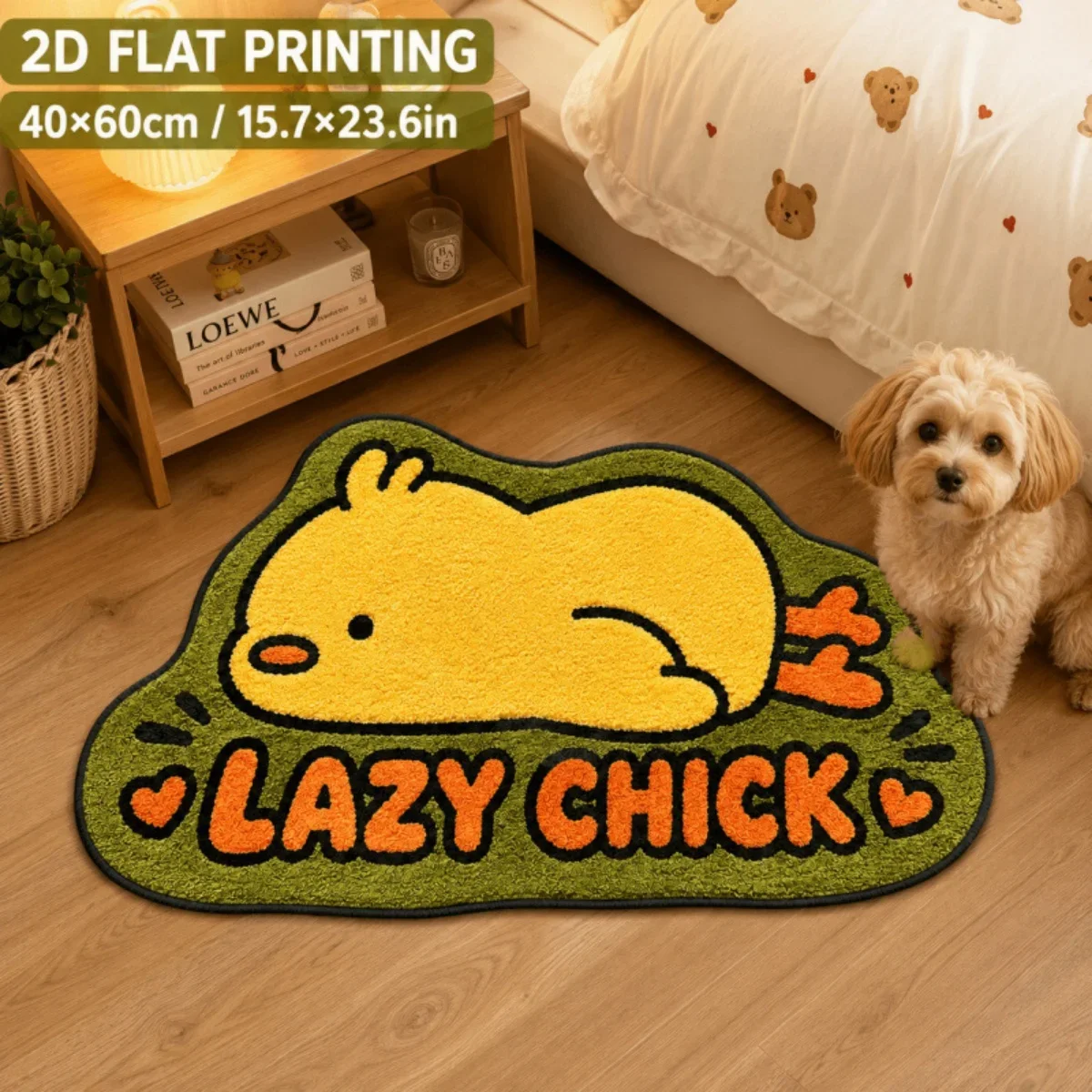 B16LYX Cartoon Piggy Dream Decorative Floor Rug Lovely Animal Pattern Indoor Bathroom Bedroom Washable Home Carpet