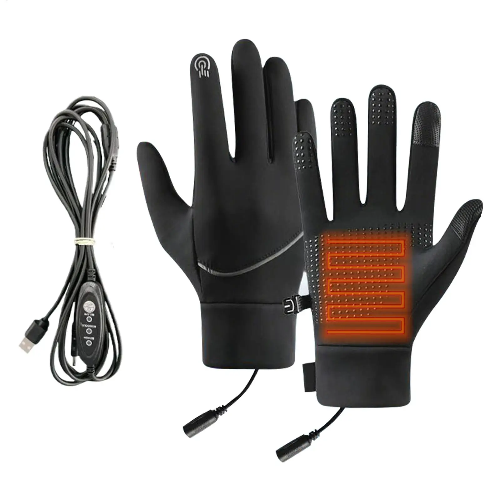 

USB Heating Gloves Snowboard Gloves Touchscreen Winter Thermal Gloves Heated Thermal Gloves Mitts Snow Mittens Snowboard Gloves