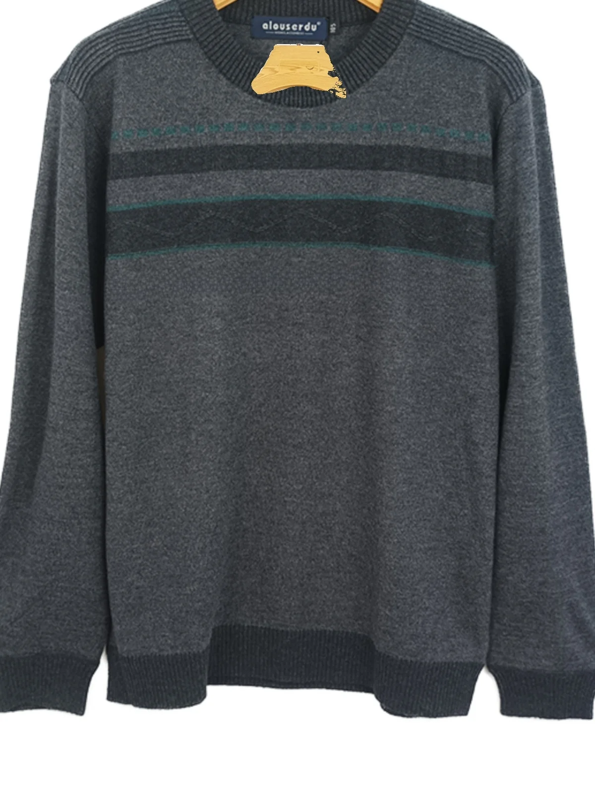 

Men's Thiened Woolen Sweater Casual f High Collar Warm Large Size Knitted Long Sve round Ne Pullover Winter New Arr...