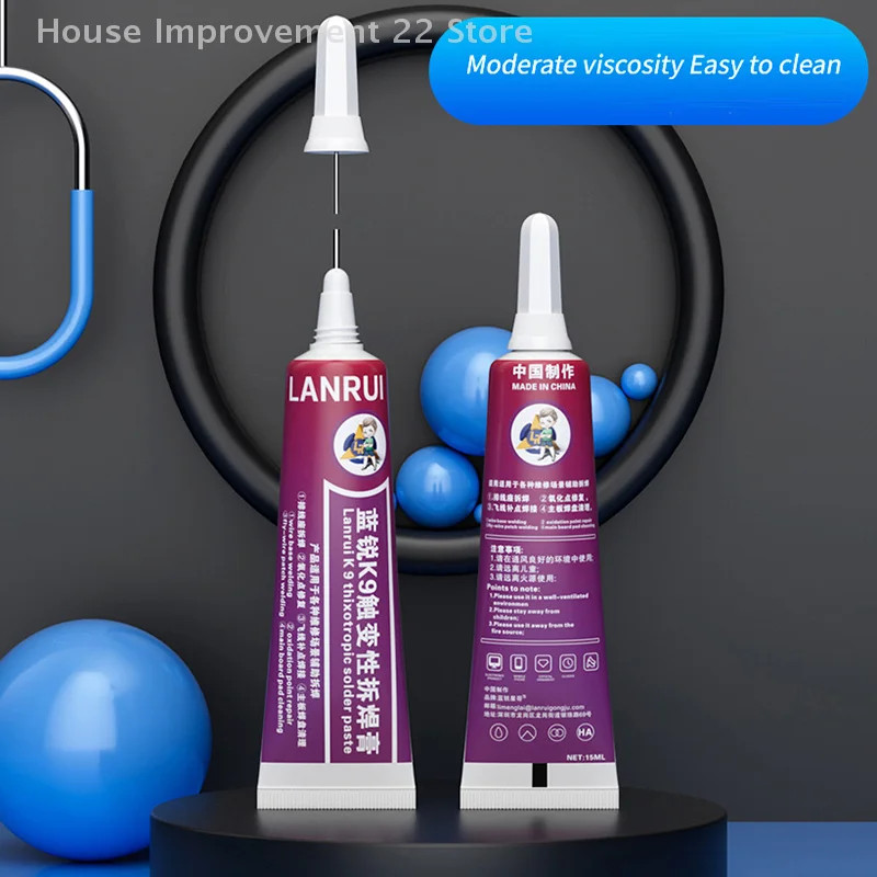 

K9 Thixotropic Desoldering Paste Low-Smoke Solder For Flex Cable Sockets Mid-Layer Oxygen Repair And PCB Rework