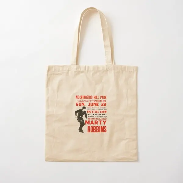 Marty Robbins Concert Poster T Shirt Cot  Canvas Bag Ladies Unisex Shoulder Bag Grocery Casual Shopper Travel Designer Reusable