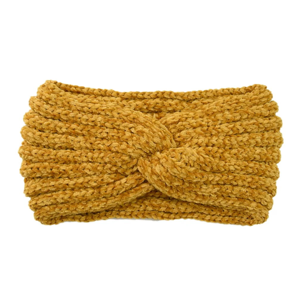 Winter Wool Knitted Headband for Women, Ear Warmer