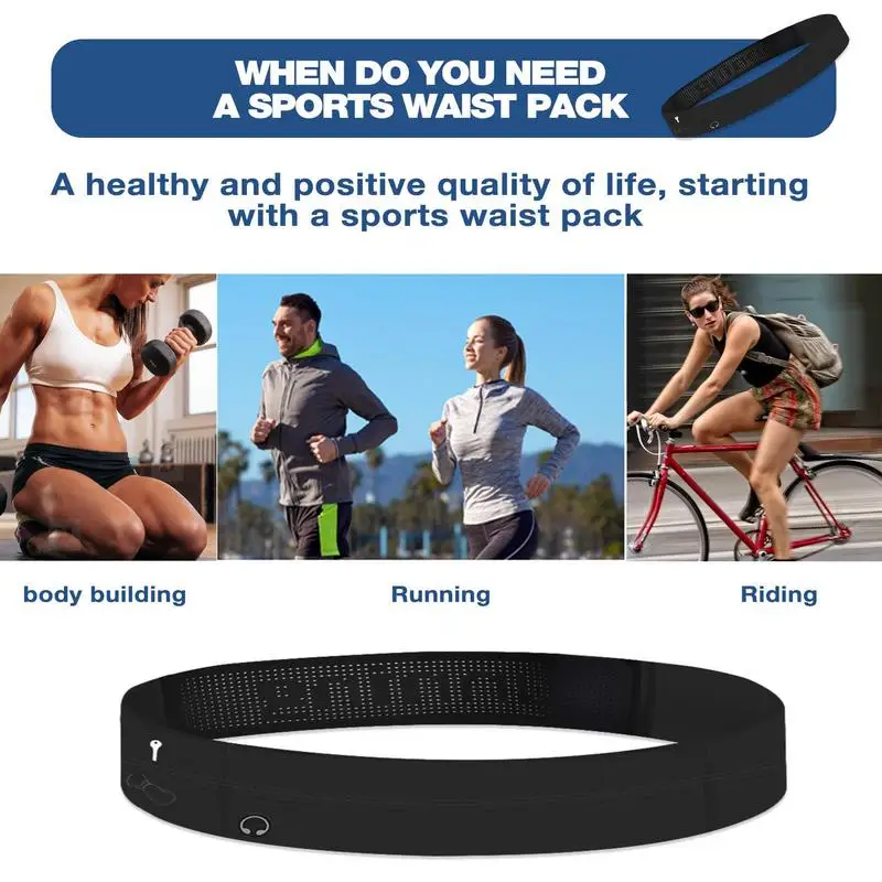 Running Belt For Phone Adjustable Large Capacity Running Belts For Women Sports Running Belt Pouch Bag Jogging Cycling Biking