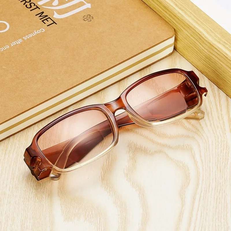 Fashion Solid Color Reading Glasses Flat Mirror for Women Men Simple Multifunction Bifocal Lenses  One Mirror for Two Purposes image 2