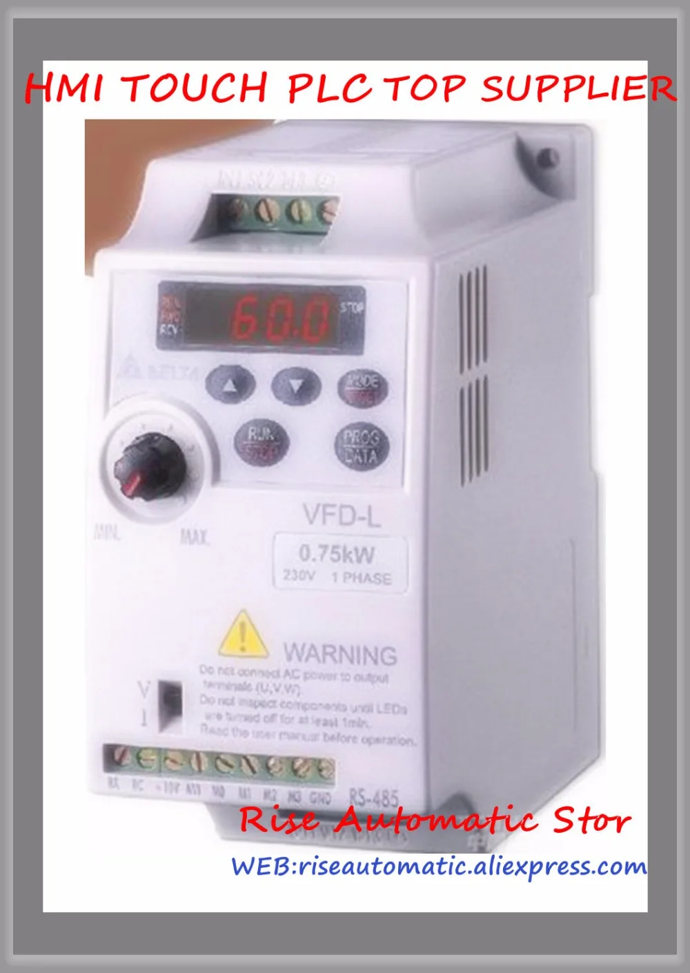 1 Phase 220V 400W 0.5HP 2.5A 400HZ New VFD004L21A  VFD-L Inverter AC