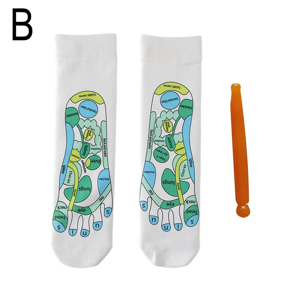 Calcetines de acupresión para reflexología, medias calientes para masaje, Yoga, fisioterapia, Diagra S6R4, 1 par