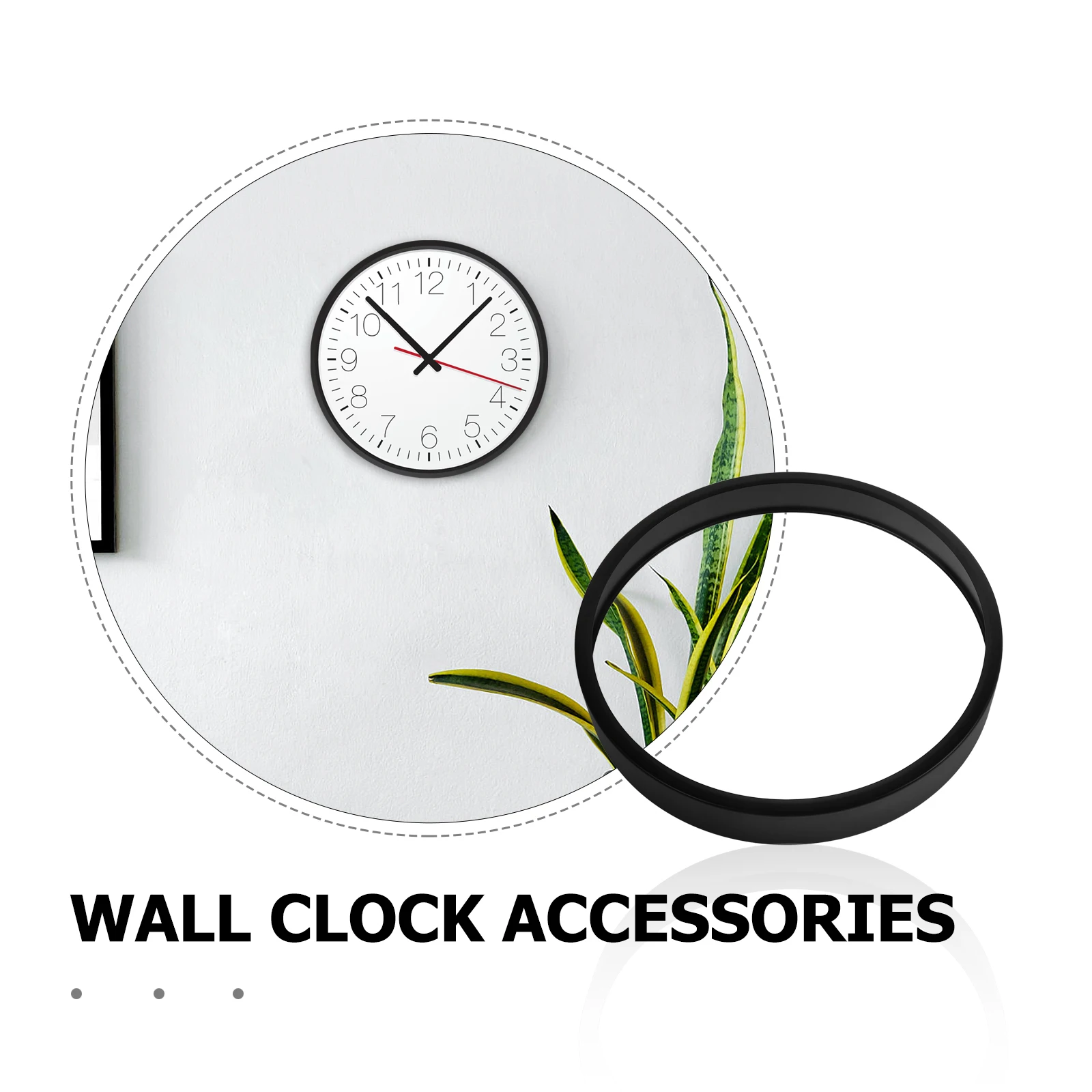 

2pcs Metal Wall Clock Frame 12 Inches Ultra-Thin Edge Quartz Clock Shell Replacement Parts For Home Office School Hanging Decor