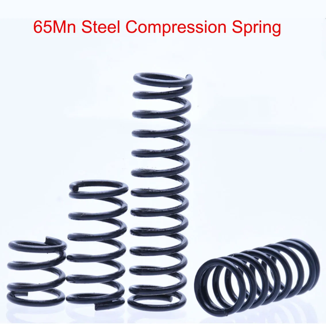 10Pcs 65Mn Steel Black Y-Type Compression Spring Wire Dia 1.2mm * Outer Dia 6-20mm * Length 10-50mm Pressure Spring