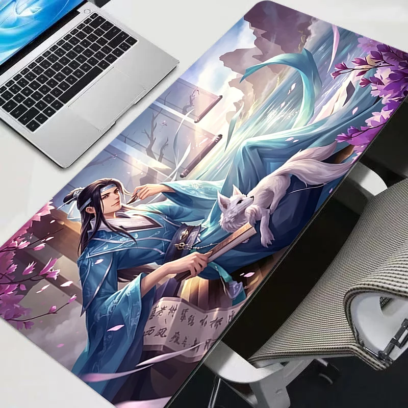 Large Mouse Pad Fox handsome man Gamer Keyboard Mousepad Pc Computer Desk Mat Gaming Pad Mouse Mats For CS GO LOL 900x400