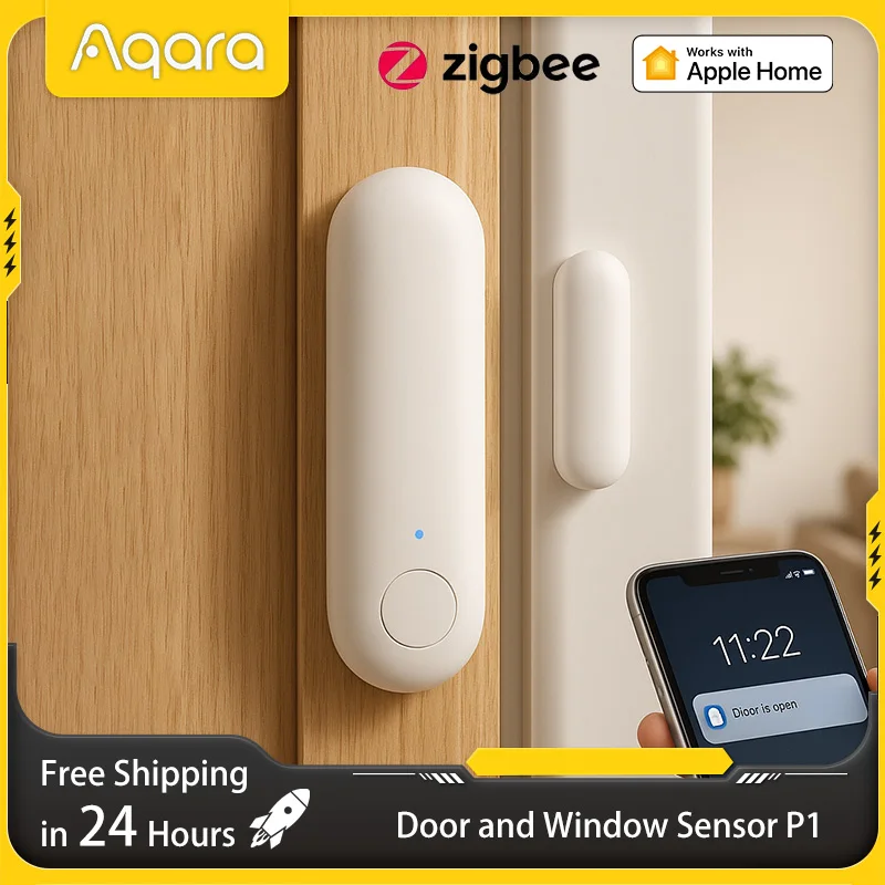 Aqara Door Window Sensor P1 Zigbee 3.0 Smart Home Wireless Anti-theft Homekit Induction Door Magnetic Alarm Aqara Home Devices
