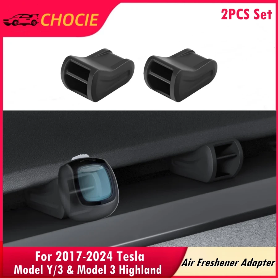 

Upgrade 2PCS Air Freshener Adapter for 2017-2024 Tesla Model Y & Model 3 & 3 Highland Air Vent (Air Freshener not Included)