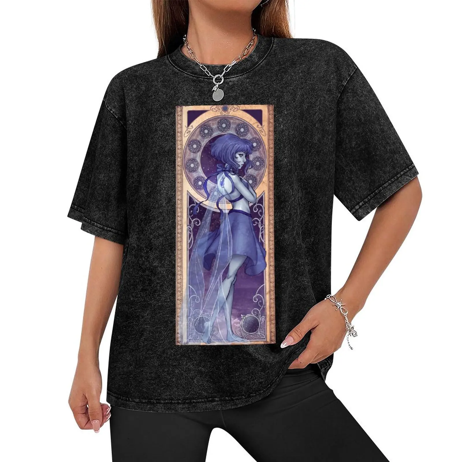 Lapis Lazuli Mucha T-Shirt anime stuff blacks animal prinfor boys oversized t shirt shirts graphic tee men