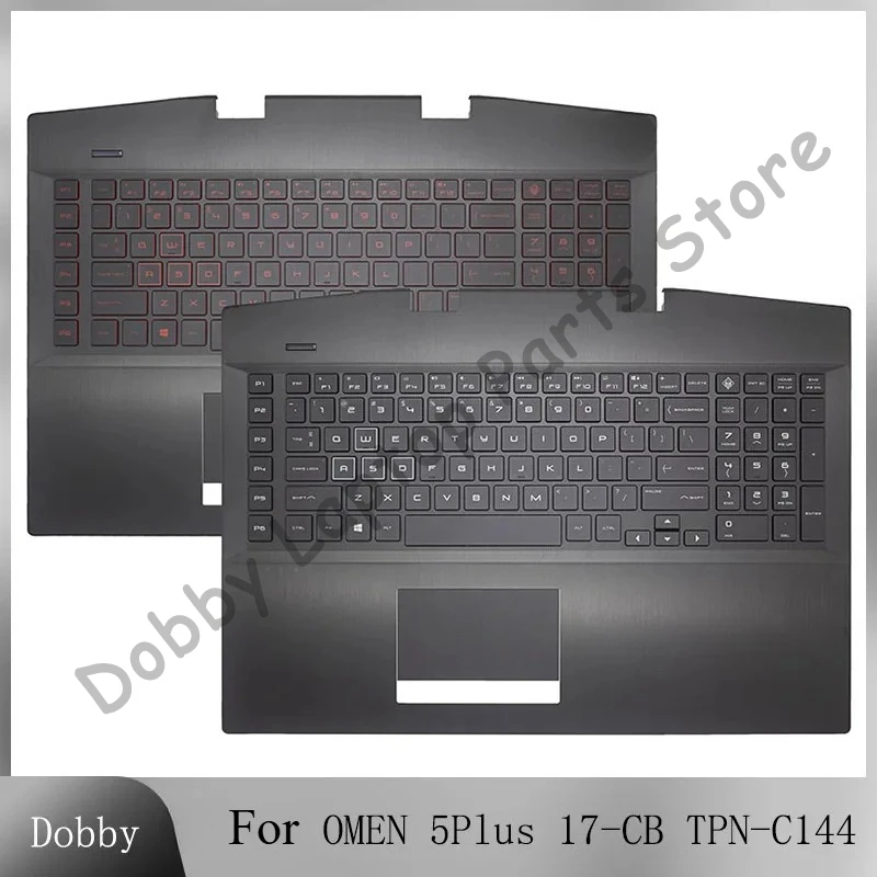 New Original Keyboard For HP OMEN 5Plus 17-CB TPN-C144 Laptop Palmrest Top Case Upper Backlit Keyboard Cover Replace L61636-001