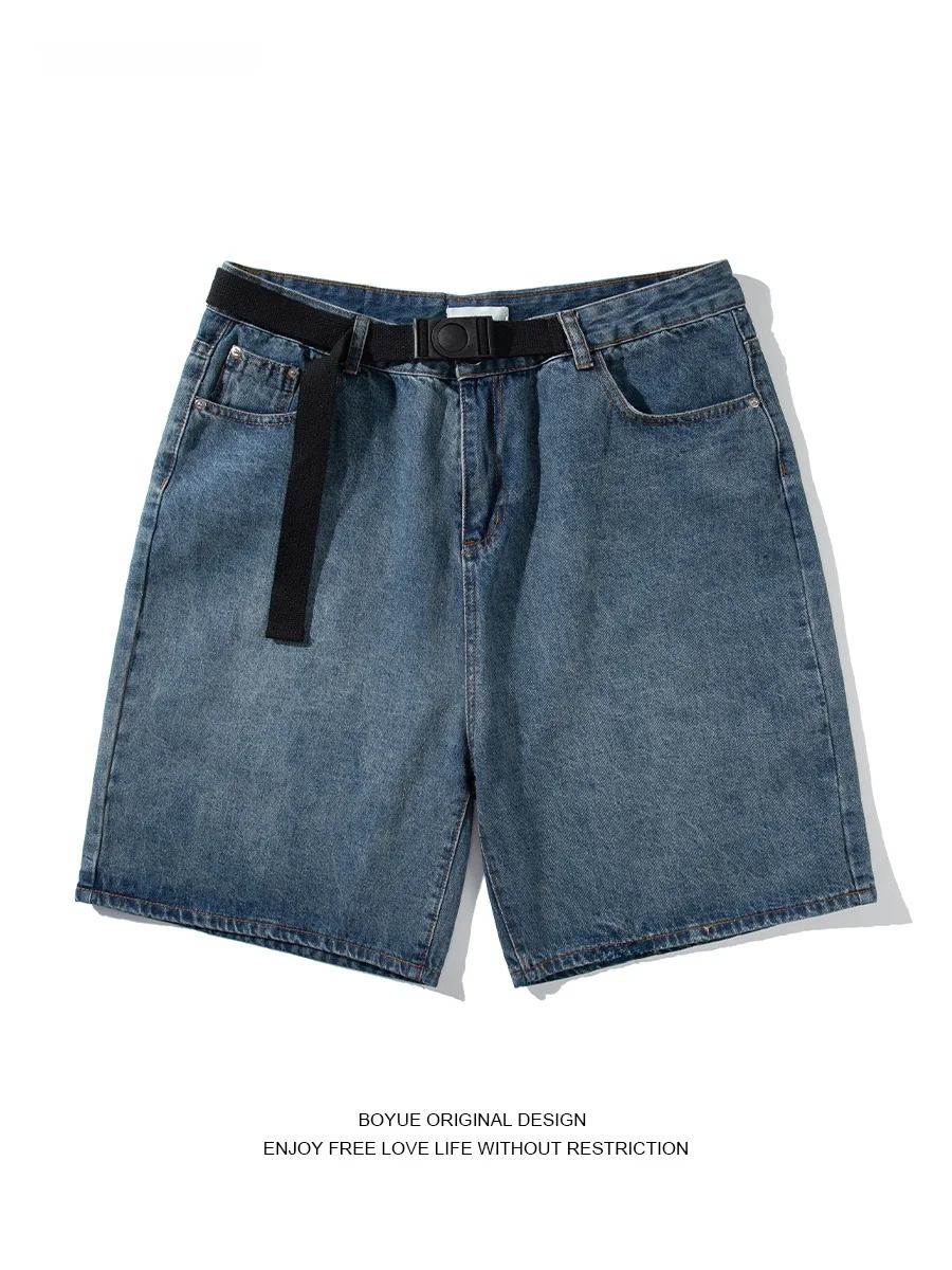 

Мужские джинсы Boyle Summer American с поясом, прямые, повседневные, стройнящие, модные, верхняя одежда