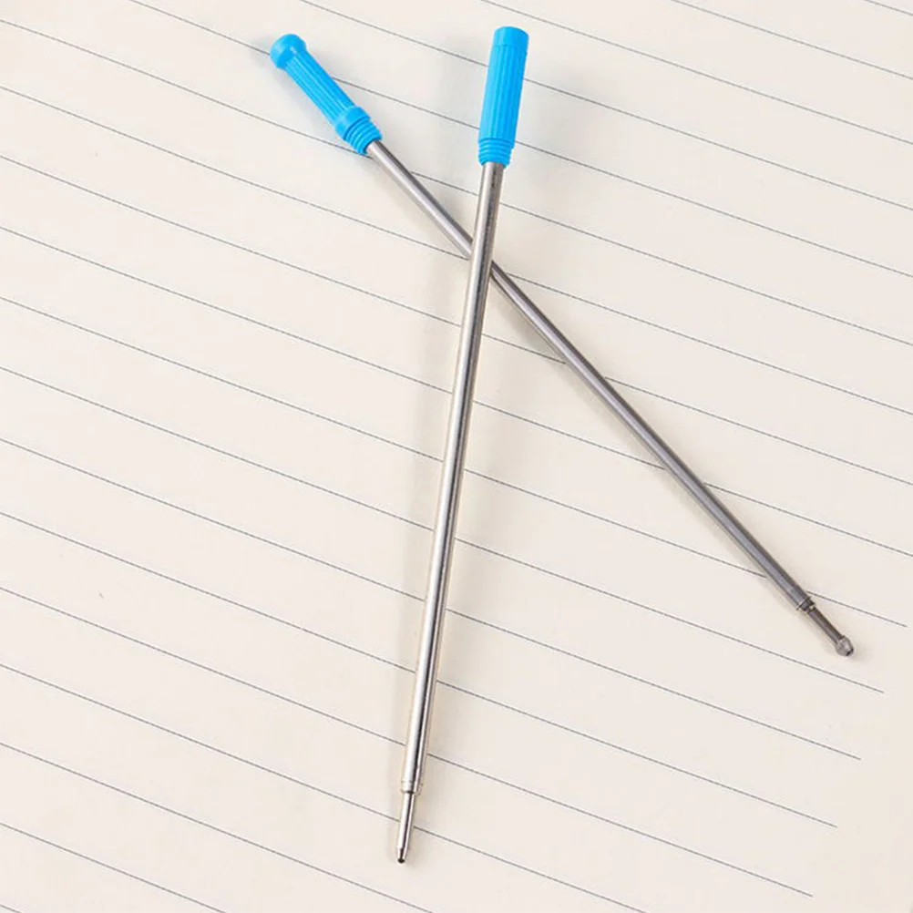 

50Pcs Blue Ink Ballpoint Pen Refills Metal Replacement Ink Pen Refills for Office School and Home Office Supplies