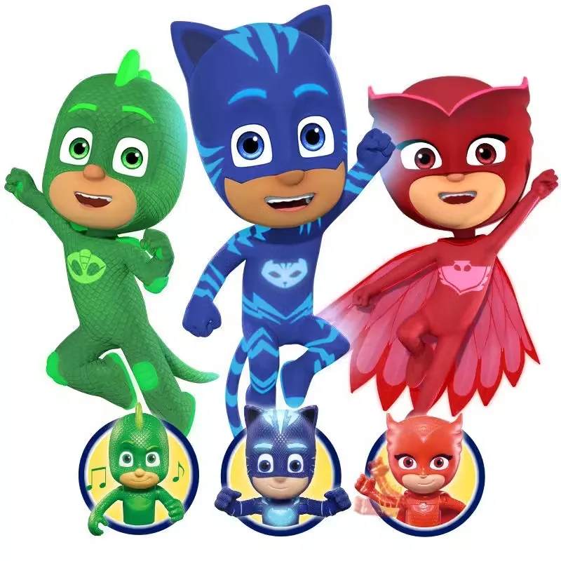 PJ Masks Toys Movable Dolls Figurines Owlette Catboy Gekko Sound and Light Toys Dolls Kids Love Gifts