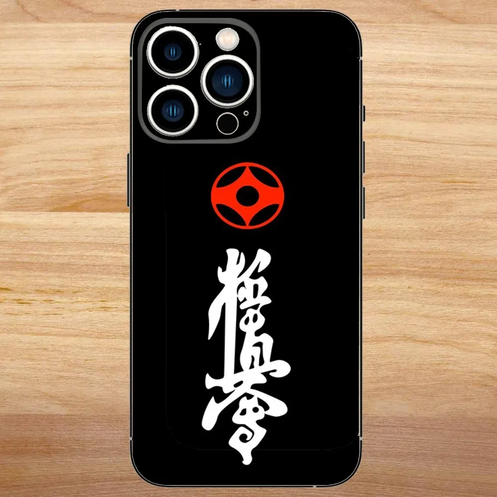 Oyama Kyokushin Karate Phone Case For iPhone15,14,13,12,11,Pro,Max,Plus,Mini,X,XS,XR,8,7,6,S,Plus,SE Soft Black Case