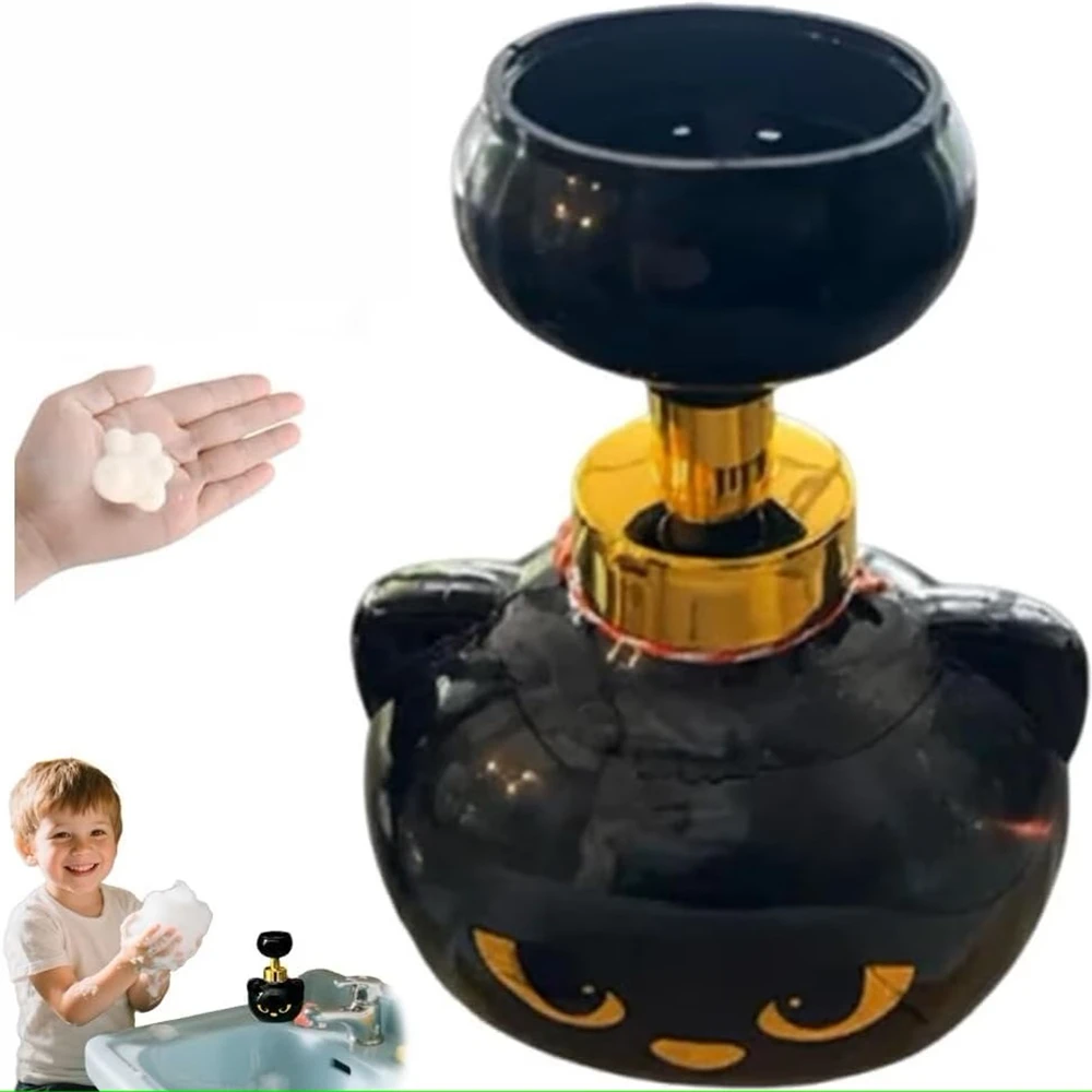 

Дозатор для пенного мыла с милой кошачьей лапой Мыло с кошачьими лапами создает пузыри в форме лапы Мыло с отпечатками лап Бутылка с насосом Черный пенящийся принт лапы