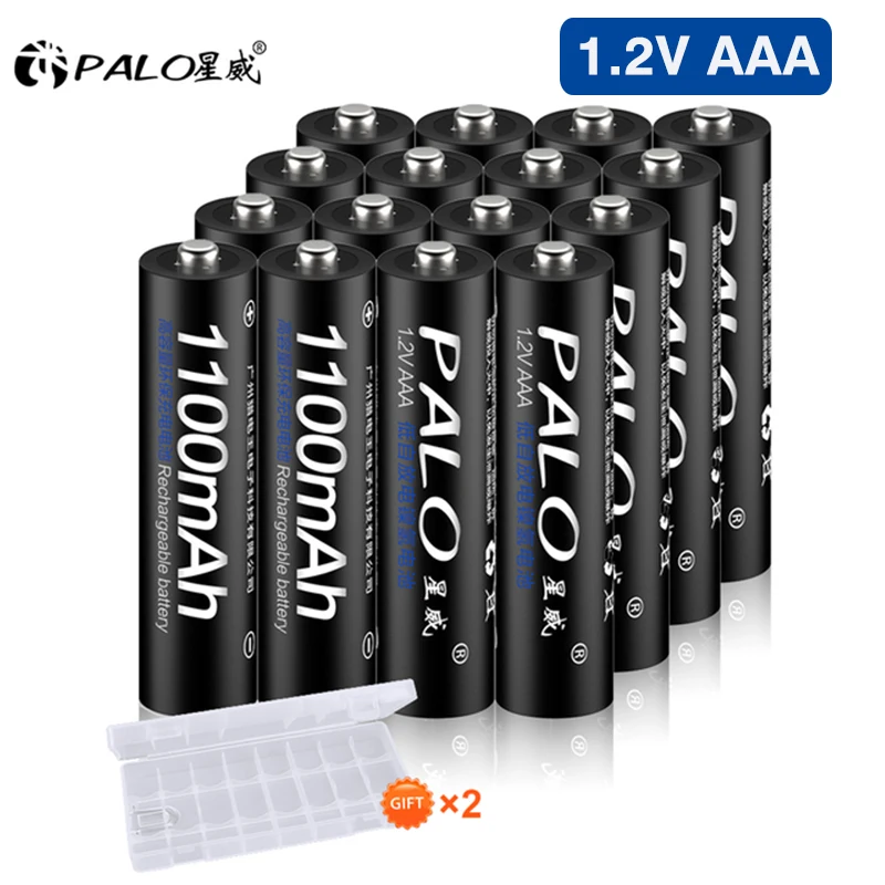 PALO 4-64Pcs 1100mAh AAA Rechargeable Battery 1.2V Ni-MH AAA Battery Rechargeable 3A Batteries Battery Rechargeable aaa Battery