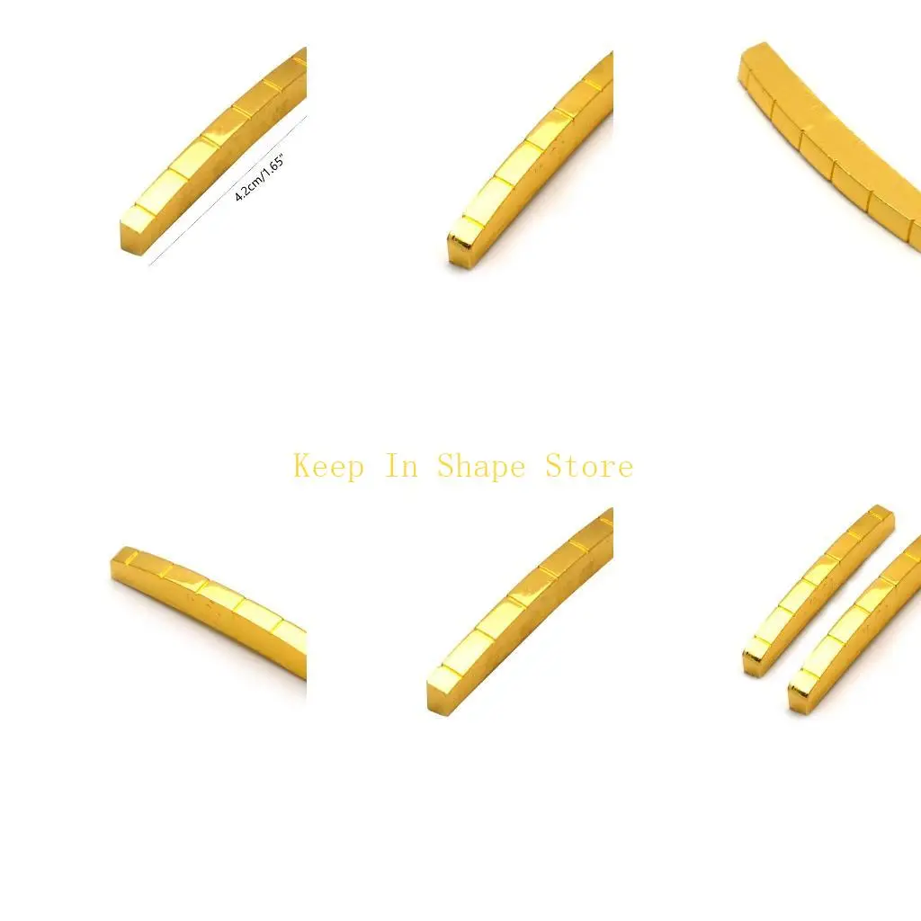 U1JC 43mm Professional Slotted Brass Metal String Nut for 6-String TL ST Electric Bass Guitar Part Guitar Parts & Accessories