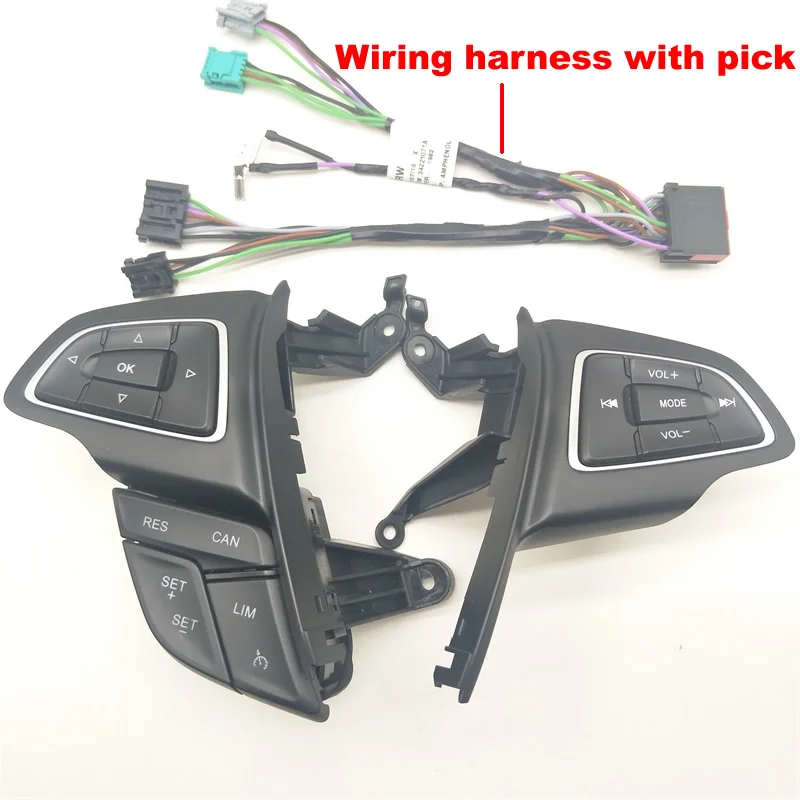 For Ford Focus MK3 2015-2017 Kuga 2017 Cruise control switch Multifunction steering wheel button Bluetooth audio button