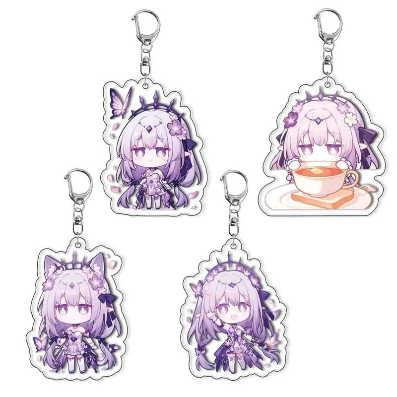 

Honkai Star Rail Castorice Keychain Anime Backpack Pendant Key Ring Cosplay Costume Badge Xmas Gifts