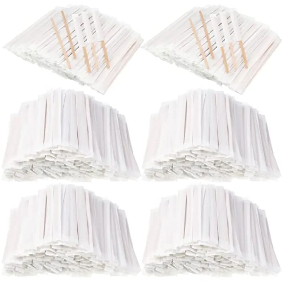 

Amyhill Pcs Individually Wrapped Wooden Coffee Stirrers, Disposable Coffee Stir Sticks Round End Sticks Bulk Wood Stirrers for