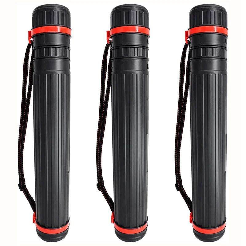 3 шт. трубка для плаката-телескопический держатель для отпечатков черный полиэтиленовый пластик для плакатов, документов, искусства, отпечатков, расширяемый 28,75 дюймов