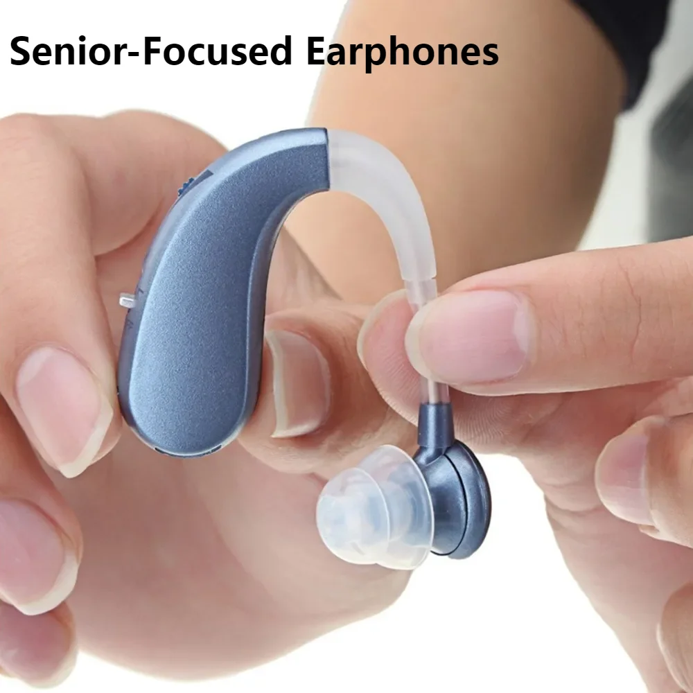 

Enhanced Sound Ear-Hook Charging Elderly Earphones Rechargeable Noise-Canceling Clear Audio ComfortFit Earbuds For Senior Gift